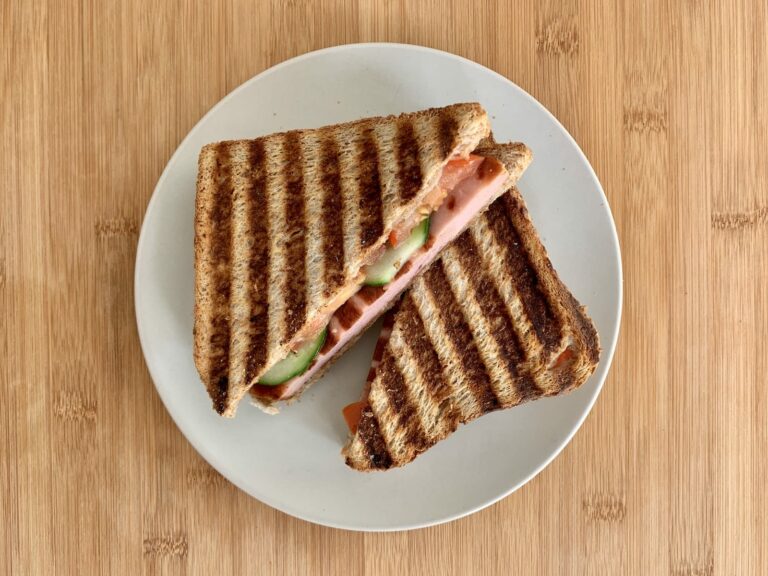 Kontaktgrill Rezept Fleischkäse Sandwich