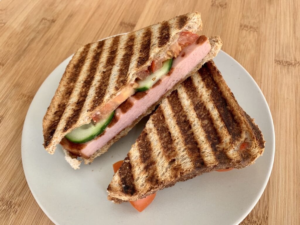 OptiGrill Rezept Fleischkäse Sandwich