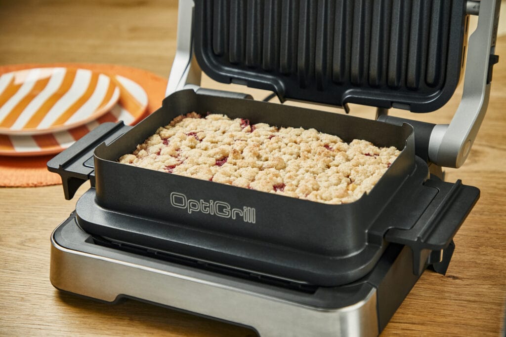 Tefal OptiGrill 4in1: Backschale mit Kuchen